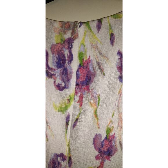 Black Label Evan Picone Sheath Dress Sz 14 Floral  Art To Wear Church Artsy - Picture 3 of 16